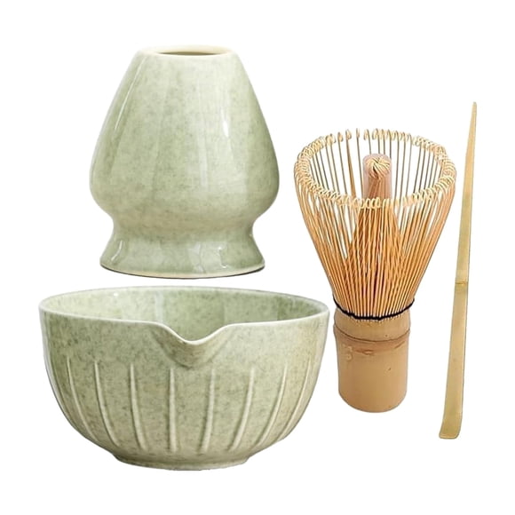 Classic Kitchen Accessories, Matcha Whisk Set 5PCS Matcha Set Includes Matcha Bowl with Spout Chasen Whisk with Ceramic Holder Matcha Matcha Kit for for Matcha Lovers