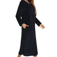 thumbnail image 4 of Kcodviy Robe en Flanelle à Manches Longues pour Femmes, Peignoir Chat avec Capuche et Fermeture Éclair, Peignoir de Douche pour Femmes avec Fermeture Éclair, Tenue de Nuit pour Couples pour l'Automne, Robes Longues pour Dames et Hiver, 4 of 8