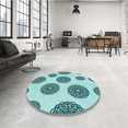 thumbnail image 4 of Ahgly Company Tapis d'Intérieur Lavable en Machine Carré Vert Mer Profonde, 8 Pieds Carré, 4 of 7