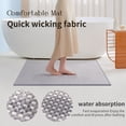 thumbnail image 4 of yulier Checkered Bath Mat, Ultra Thin Non Slip Bath Mat for Bathroom Floor, Quick Dry Absorbent Bathroom Rug, 24"x16", Gray, 4 of 6