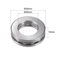 thumbnail image 3 of Unique Bargains Roulement à Billes de Butée 20x35x10mm S51104 en Acier Inoxydable avec Rondelles, Lot de 2, 3 of 5