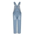 thumbnail image 4 of Besolor Salopette en Jean pour Femmes à Bretelles Ajustables, Coupe Ample, Pantalon Long en Denim, Tenues Décontractées Mode, Combinaisons en Jean, 4 of 5