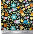 thumbnail image 3 of Soimoi Polyester Crepe Fabric Floral,Bird & Animal Cartoon Print Fabric by The Yard 52 Inch Wide, 3 of 3