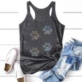 thumbnail image 4 of CEHVOM Women‘s Casual Solid Color Round Neck Colorful Sequin Printed Vest Top, 4 of 4
