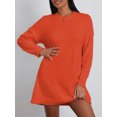 thumbnail image 3 of Faithtur Tricot Automne Hiver pour Femmes Couleur Unie Manches Longues Col Rond Long Tricoté, 3 of 9