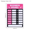thumbnail image 2 of Unique Bargains Business Hour Sign PVC Self Adhesive Operation Hour Sticker Pink, 2 of 5