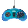 thumbnail image 1 of Retro-Bit Officiel SEGA Genesis Manette d'Arcade à 8 Boutons avec Port USB pour PC et Mac - Bleu Transparent, 1 of 4