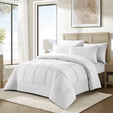 Swift Home Basic Down Alternative Comforter, All Season Hypoallergenic Cozy Comforter, King, White