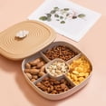 thumbnail image 1 of Dvkptbk Plateau de Rangement pour Collations Plateau de Fruits Grande Valeur Plateau de Fruits Belles Collations Plateau Divisé Boîte de Rangement pour Bonbons Boîte de Fruits Secs Divisée avec Couvercle Comprend Boîte de Rangement à 5 Compartiments, 1 of 8