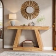 thumbnail image 3 of Tribesigns Table Console Style Ferme de 55 Pouces, Table de Canapé en Bois avec Rangement pour Couloir, Salon, Naturel, 3 of 5
