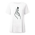 thumbnail image 4 of Pompotops Chemises Mode Décontractée pour Femmes Manches Courtes Tee-Shirt Ample Tunique Blouse, 4 of 4