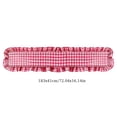 thumbnail image 3 of Leaf Edge Ruffled Table Runner for Coffee Dining Tv Cabinet Home Decor, Pink, JKODE, 3 of 8