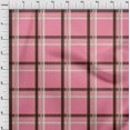 thumbnail image 3 of oneOone Silk Tabby Peach Fabric Madras Check Craft Projects Decor Fabric Printed By The Yard 42 Inch Wide, 3 of 4