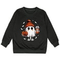 thumbnail image 4 of GDREDA Chandails à Capuchon Tendance pour Filles Chandails pour Enfants Stylés Mignons Imprimés Col Rond Manches Longues pour Usage Quotidien Noir, 9-10 Ans, 4 of 4