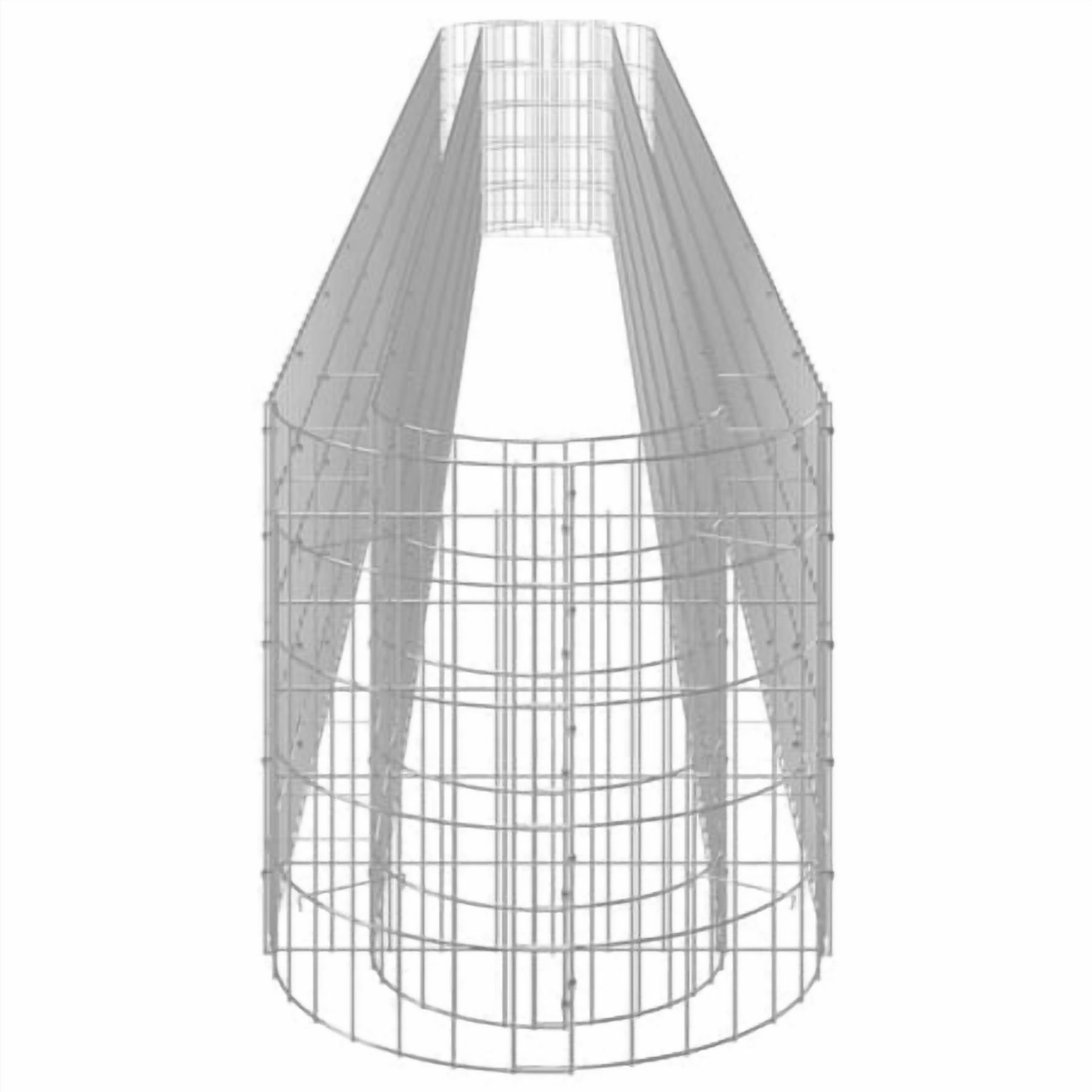 vidaXL Gabion Raised Bed Galvanised Iron 470x50x50 cm