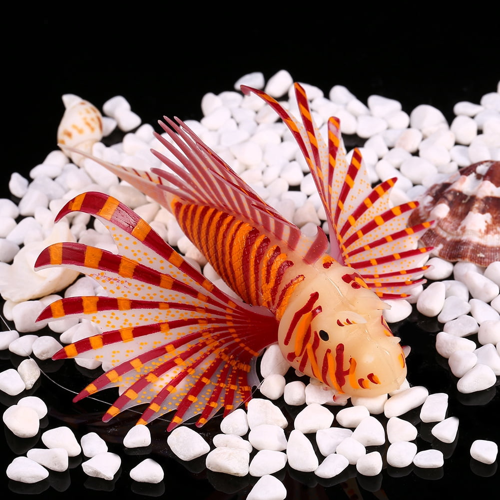 Colorful  Brown 11.5x7.5x3cm Fluorescence Fish Aquarium Ornaments, Fluorescence  Fish Aquarium Ornaments, For Fish Tank Animals Aquarium Pets