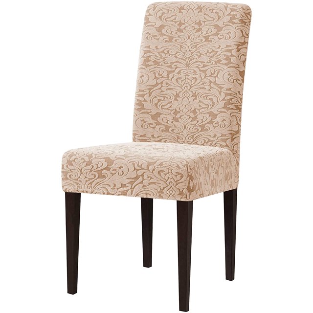 Subrtex Dining Chair Slipcovers Jacquard Damask Washable Chair Cover