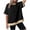 Black, variant on Plebaso Oversized T Shirts for Women Color Block Short Sleeve Tees Casual Crew Neck Loose Womens Shirts