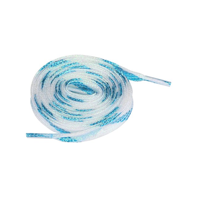 INSPIRE CHIC Lacets de Chaussures Plats Pailletés Brillants Métalliques Étincelants Cordons Bleus 140cm/55.12 Pouces