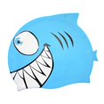 thumbnail image 4 of koolsoo Shark Shaped Swimming Cap Bathing Cap for Children Short and Long Hair Teens Blue, 4 of 9