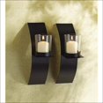 thumbnail image 2 of SWM Mod Art Candle Sconce Duo Matte Black Iron Clear Glass Votive, 2 of 2