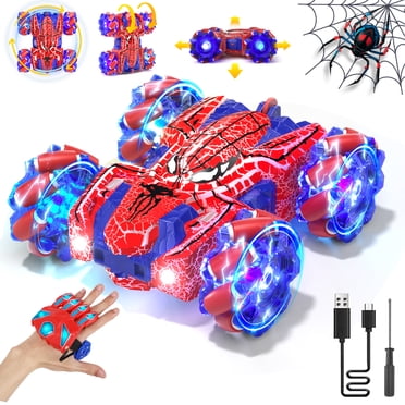 Remote Control Cars, RC Cars Toys for 5 6 7 8 9 10 Year Old Boys Girls, Gesture Sensing RC Stunt Car, Double Sided Race Car with Cool Lights for Boys Kids Age 8-12 Outdoor Toys Birthday Gifts
