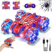 Remote Control Cars, RC Cars Toys for 5 6 7 8 9 10 Year Old Boys Girls, Gesture Sensing RC Stunt Car, Double Sided Race Car with Cool Lights for Boys Kids Age 8-12 Outdoor Toys Birthday Gifts