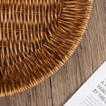 thumbnail image 3 of Fruit Vegetable Storage Basket Plastic Imitation Vines Woven 28*28*4cm Multi Functional Storage Tray for Snack Candy Bread Organizing, 3 of 7
