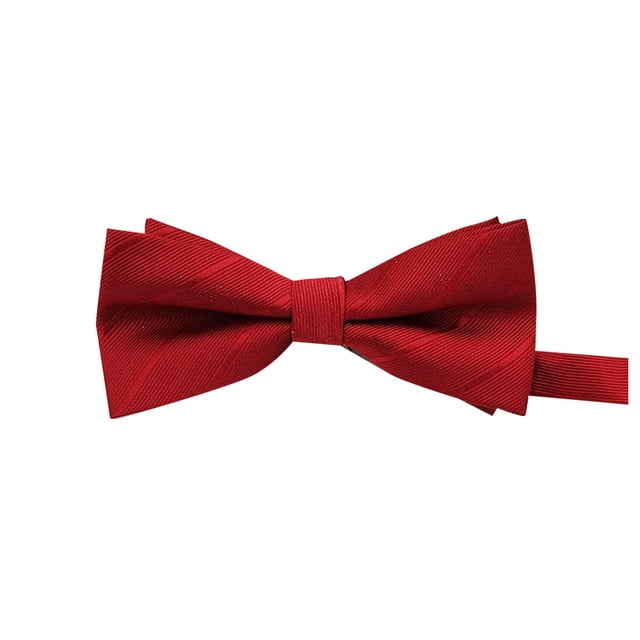 Nœud Papillon Rouge pour Homme, Mode Affaires, Couleur Unie, Double Couche, Design Classique pour Usage Quotidien et au Bureau, en Teinte Rouge