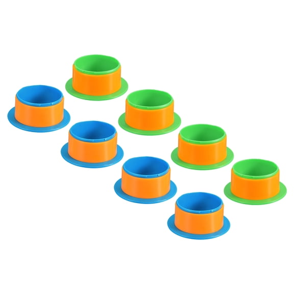 Unique Bargains 3inch Shrink Wrap Handle, 8pcs Stretch Wrap Dispenser Stretch Film Dispenser Plastic Hand for Furniture, Blue Green