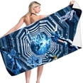 thumbnail image 1 of Astronaut Theme Beach Towel - Fun Printed Microfiber, Sandproof & Lightweight for Kids & Adults - 28x60 Inch, 1 of 3