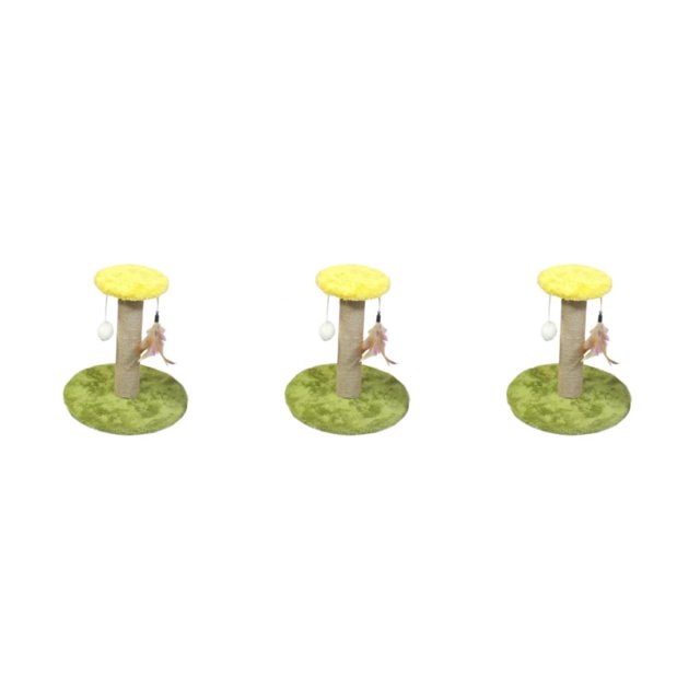 Maytalsory 1Pack Scratch Post Refill Pole Grinding Protect Sisal Claw Rope Nails cat Round Green Medium 3Set
