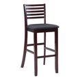 thumbnail image 1 of Linon Triena Ladder Back Faux Leather Seat 31" Bar Stool in Merlot Wood, 1 of 14