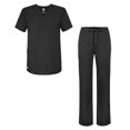 thumbnail image 1 of Adar Universal Unisex Scrub Set - Unisex V-Neck Scrub Top & Tapered Drawstring Scrub Pants, 1 of 7