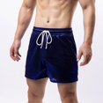 thumbnail image 1 of Styesk Mens Shorts Man Solid-Color Casual Sports Breathable Running Training Drawstring Pocket Shorts, 1 of 6