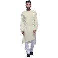 thumbnail image 1 of Atasi Solid Designer LongKurtaShirt Asymmetric Cut Full SleeveKurtaFor Men-Small, 1 of 1