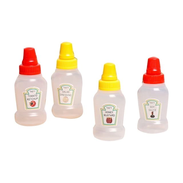 Mini Portable Bottle Dressing Ketchup Bottle Plastic Seasoning Bottle Seasoning Bottle