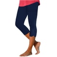 thumbnail image 1 of Timegard Women's High Waisted Slim Yoga Capris, Solid Color, Small, 1 of 6