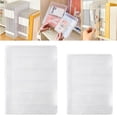thumbnail image 4 of HLONK Portable Project Case Plastic File Storage Cases Transparent File Slim Cases Plastic Storage File Boxes Organizer Box Plastic with Buckle Office School Supplies, 4 of 4