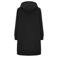 thumbnail image 4 of Yanlir Veste à Capuche à Manches Longues pour Femmes Doublée en Polaire Confortable Fermeture Éclair devant Vêtement d'Extérieur Décontracté Hiver Chaud Chandail Doux Tissu Poches Mode Urbaine(Noir,G), 4 of 5