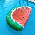 thumbnail image 2 of AMERTEER Giant Inflatable 70 x 35 Inch Watermelon Island Summer Swimming Pool Float Raft, 2 of 11