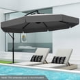 thumbnail image 4 of Costway Parasol Suspendu Déporté de 10 Pi pour Patio avec Housse Gris, 4 of 10
