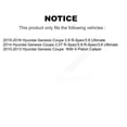 thumbnail image 2 of Genius Front Coated Disc Brake Rotors Pair for Car Hyundai Genesis Coupe KG-100313, 2 of 9