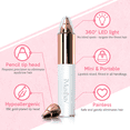 thumbnail image 2 of iMusthav Portable Eyebrow Hair Remover Trimmer: Painless Electric Razor for Eyebrows, Nose, and Ear Hair. 18K Gold-Plated with 360° LED Light., 2 of 6