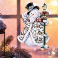 thumbnail image 1 of Christmas Snowman Rotating Sculpture Train Decorations Window Paste Stickers, 1 of 7