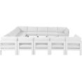 thumbnail image 4 of Meridian Furniture Nizuc Sectionnel Modulaire de Patio Extérieur Blanc, 4 of 8