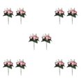 thumbnail image 2 of Youkk 2pcs Easy To Clean – Realistic Appearance – Artificial Flowers For Wedding pink 5Set, 2 of 6