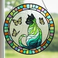 thumbnail image 1 of Fridja Summer Savings Cats Stained Glass Window Hanging, 1 of 1
