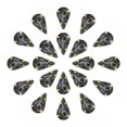 thumbnail image 1 of Unique Bargains 20Pack Teardrop Sew on Rhinestone - 13x8mm Glass Teardrop Crystal Rhinestones in Gold Prong Setting (Gray), 1 of 7