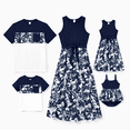 thumbnail image 1 of PatPat Family Matching Cotton Tee Flora Print Splicing Shirt or Tank Dress, 1 of 5